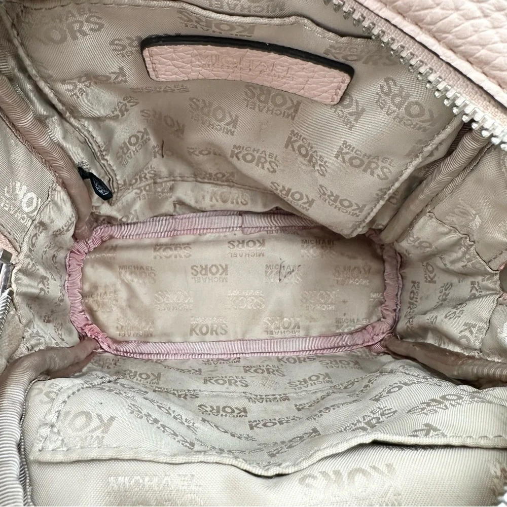 Michael Kors Abbey studded mini backpack, blush